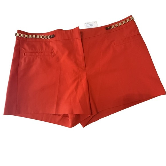 Michael Kors Red Women's Shorts with chain accents. Size 16 - Picture 1 of 6
